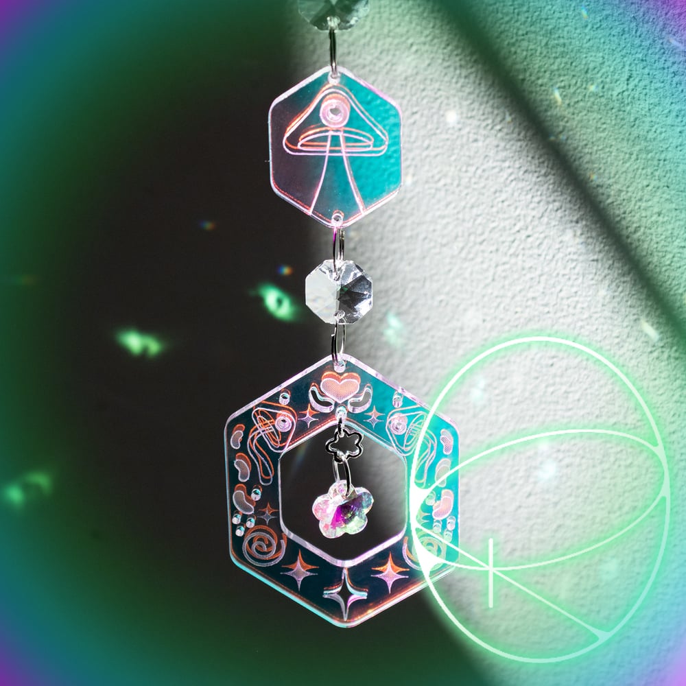 Image of Mini Mushroom Suncatcher
