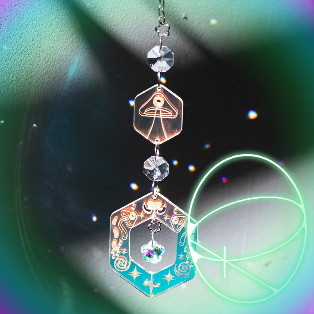Image of Mini Mushroom Suncatcher
