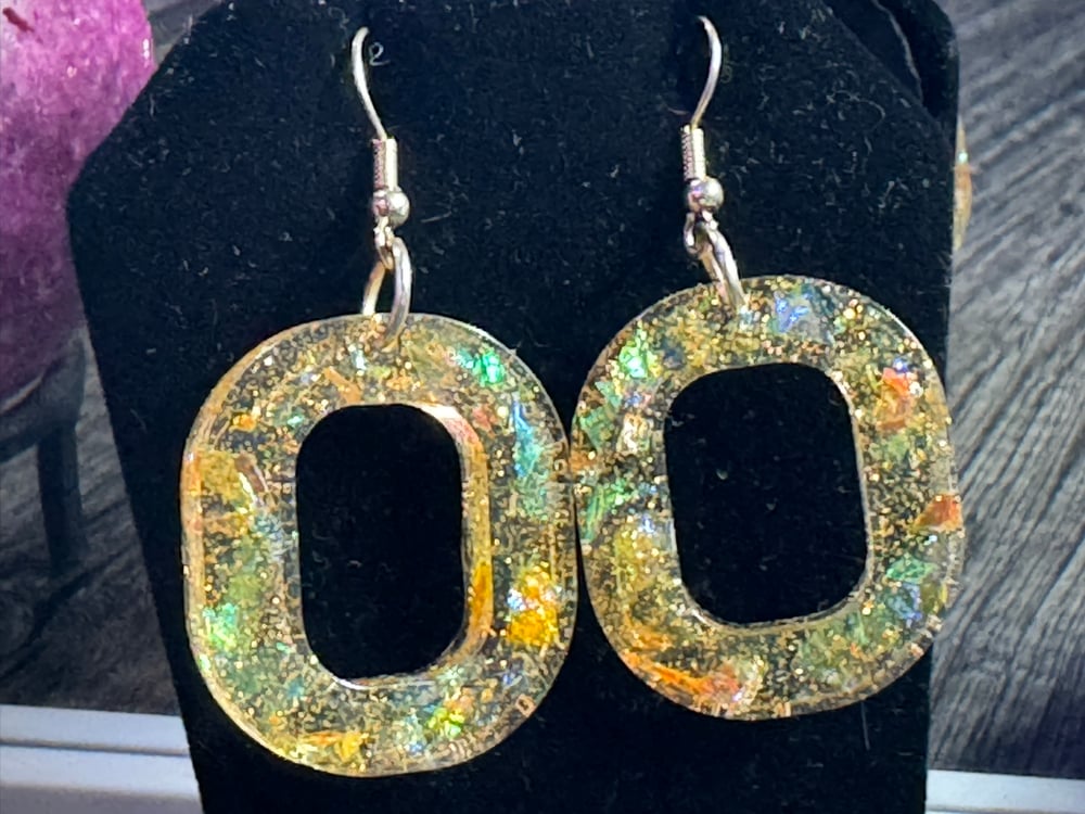 Image of Yellow Circular Earrings
