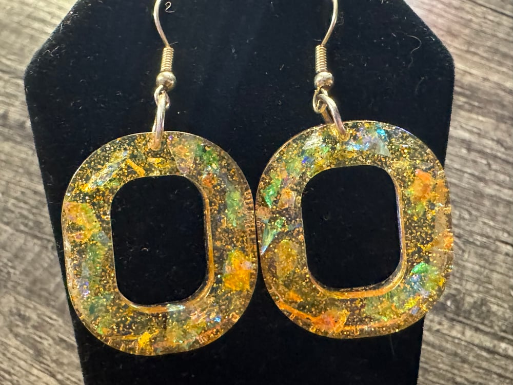 Image of Yellow Circular Earrings