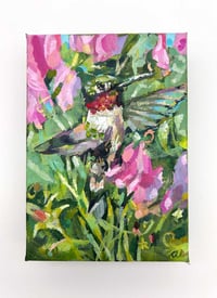 Image 1 of Buzzing By – Ruby Throated Humming Bird