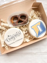 Image 3 of College Logo Cookie Box (2 cookies, 1 pretzel)