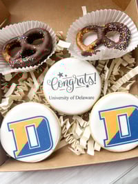 Image 3 of College Logo Cookie Box (3 cookies, 2 pretzels)