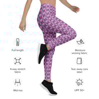Image 7 of Pink Cactus Bloom Women's Yoga Leggings