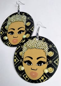 Image 2 of Uniquely ME Earrings | 3” Acrylic Sublimation & Hand-Painted Art