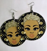 Image 4 of Uniquely ME Earrings | 3” Acrylic Sublimation & Hand-Painted Art