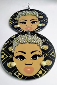 Image 1 of Uniquely ME Earrings | 3” Acrylic Sublimation & Hand-Painted Art