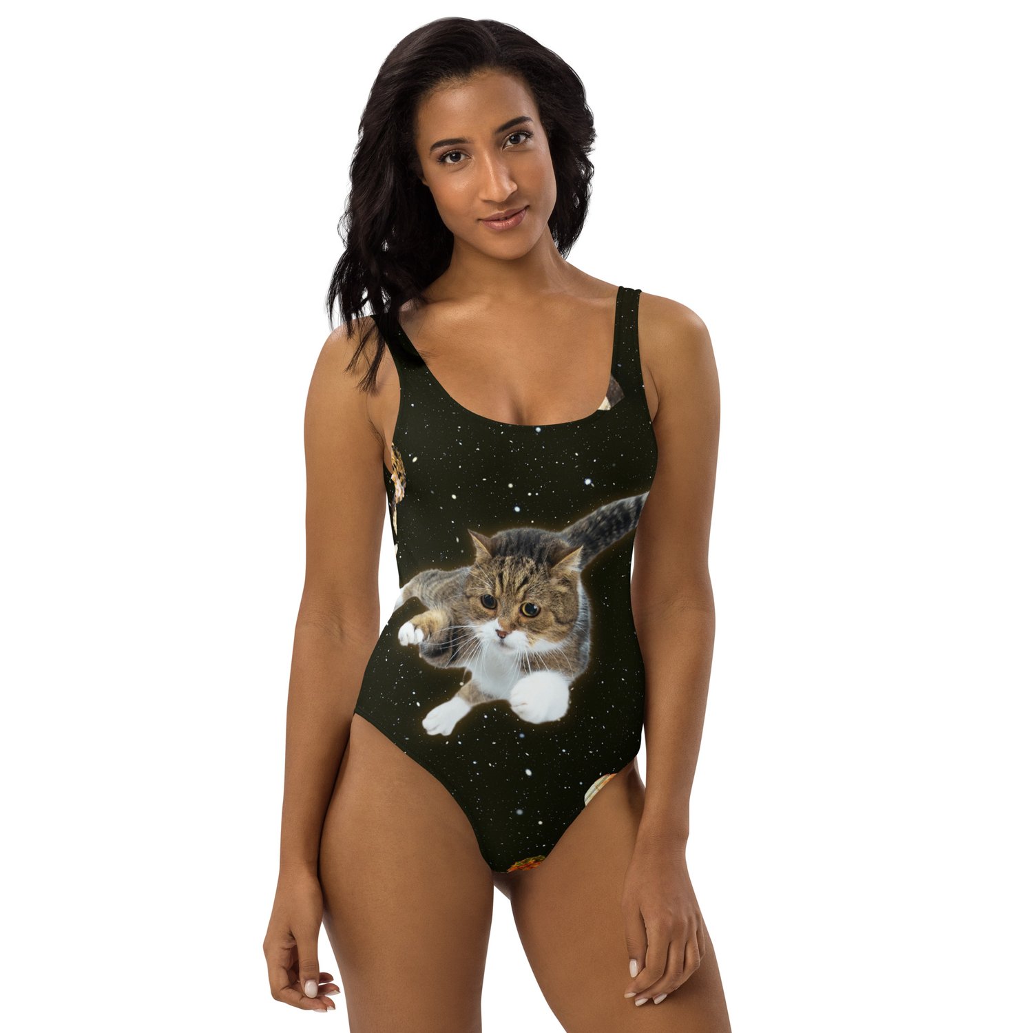 Image of Sushi Cat in Space - All Over Print - One Piece Swimsuit