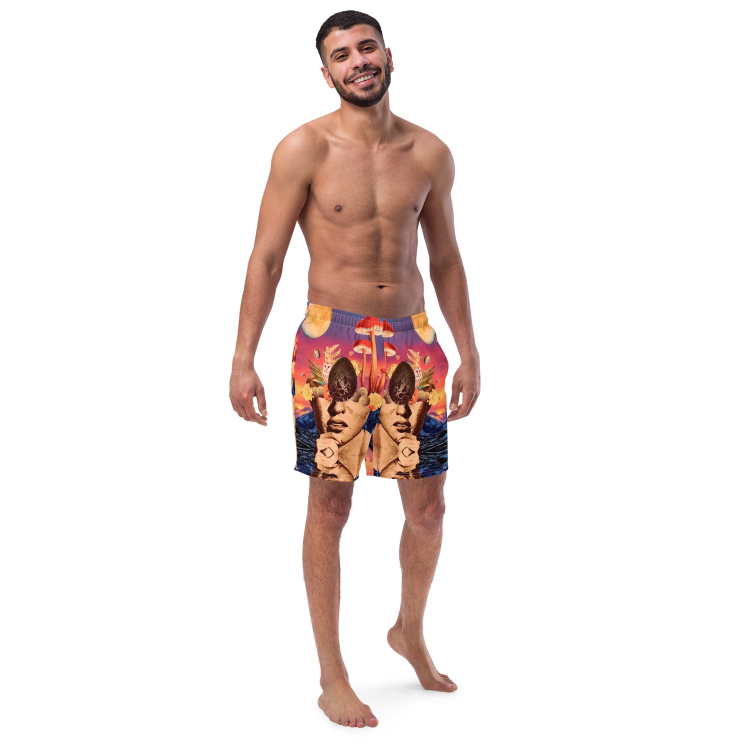 Image of The Sun Sets Best in the West - All Over Print - Eco Friendly - Men's Swim Trunks