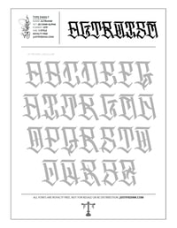 Image 3 of Blackletter II Font Practice Sheets (Digital Download)