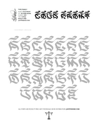 Image 3 of Blackletter III Font Practice Sheets (Digital Download)