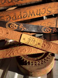 Image 4 of Original Tom Fugle Signed Colt Leather Belt