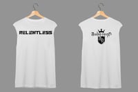 RELENTLESS by Audio Reign - WHITE MUSCLE SHIRT