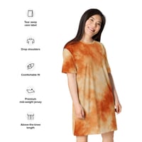 Image 5 of T-shirt dress Terracotta