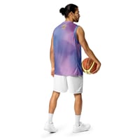 Image 3 of Recycled unisex basketball jersey Purple