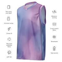 Image 5 of Recycled unisex basketball jersey Purple