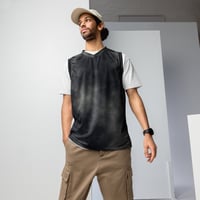 Image 1 of Recycled unisex basketball jersey Black