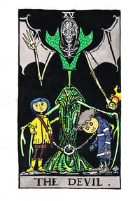 Single Tarot card traditional illustration commission