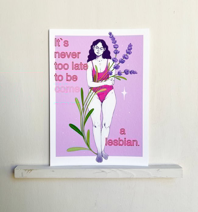 Never too late flieder  - (13x18cm) FineArt Print