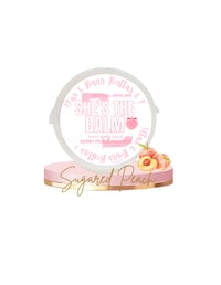 SHE’S THE BALM, SHEA BODY BALM. SUGARED PEACH