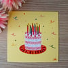 Carte gâteau d'anniversaire 