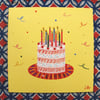 Carte gâteau d'anniversaire 