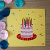 Carte gâteau d'anniversaire 