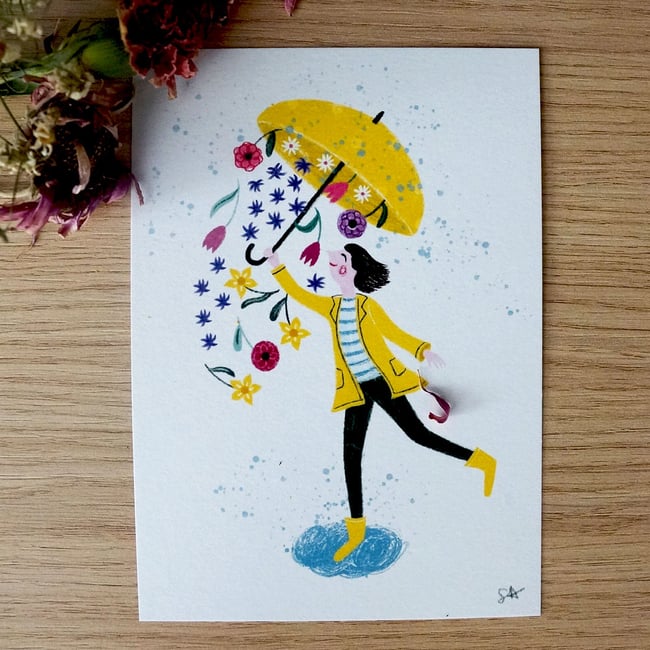 Carte printemps fleurs