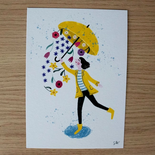 Carte printemps fleurs