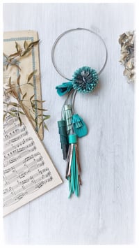 Image 1 of Collana floreale in pelle artigianale  BLOOMING LONG - Assolo 39/2025 - Teti