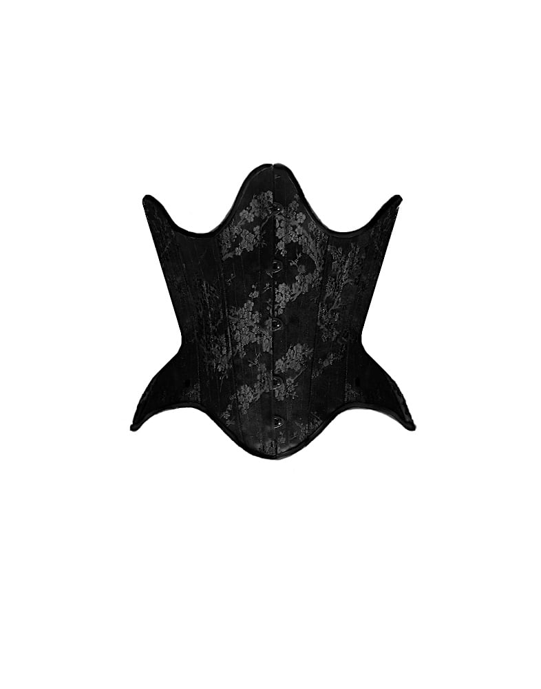 Image of SAKURA SILK BROCADE UNDERBUST CORSET
