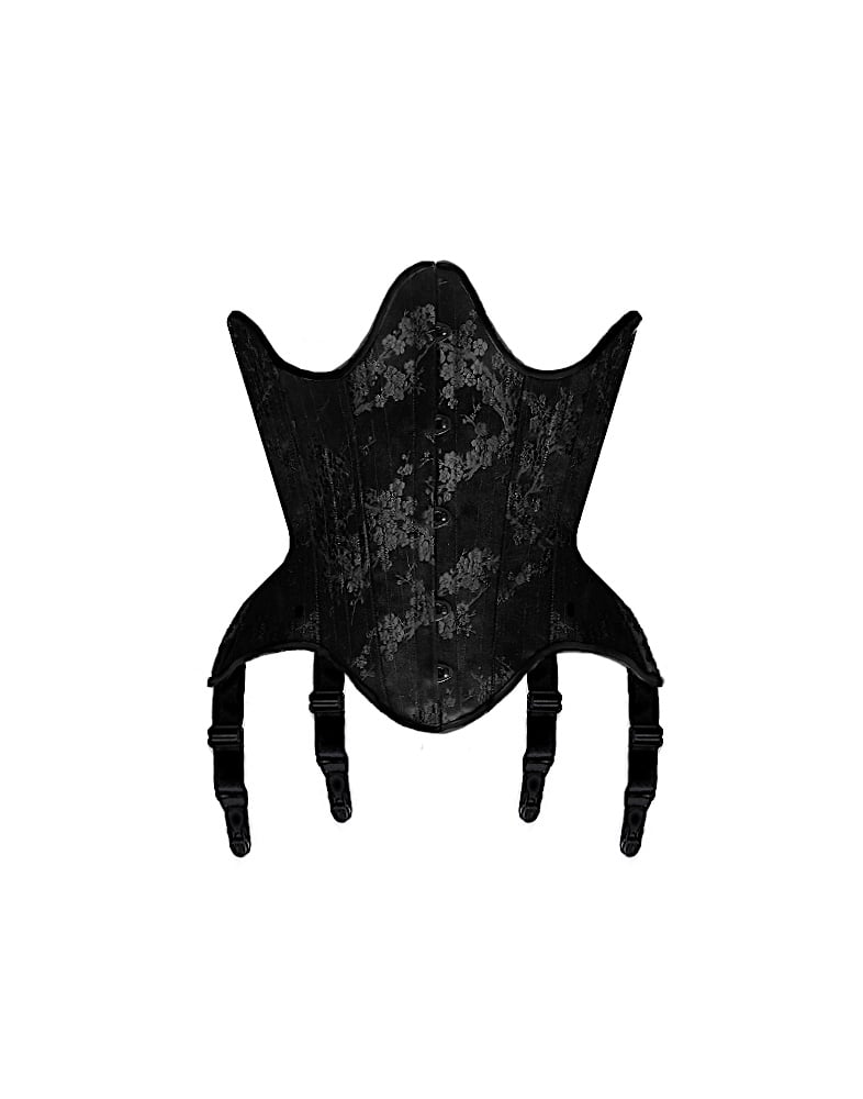 Image of SAKURA SILK BROCADE UNDERBUST CORSET