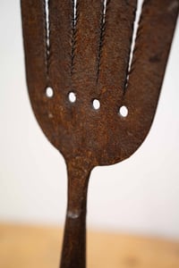 Image 3 of Antique Eel Spear / Gleave Mounted on Wooden Plinth