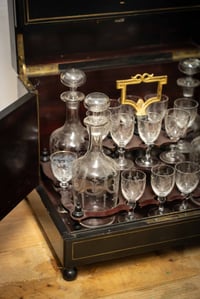 Image 3 of French Napoleon III Ebonized Wood "cave à liqueur" Liquor Cabinet - Circa 1870