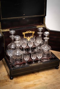Image 4 of French Napoleon III Ebonized Wood "cave à liqueur" Liquor Cabinet - Circa 1870