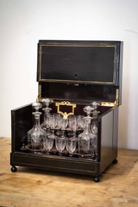 Image 10 of French Napoleon III Ebonized Wood "cave à liqueur" Liquor Cabinet - Circa 1870