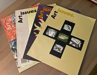 Image 1 of Art Issues Magazine. Four issues. Number 43. Number 45. Number 49. Number 50.