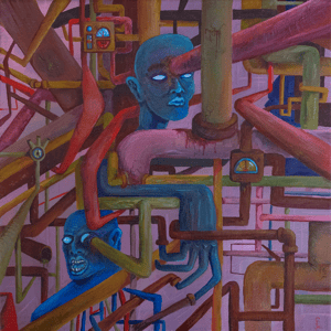 Image of Pipe Dream- 30cmx30cm Acrylic Painting 