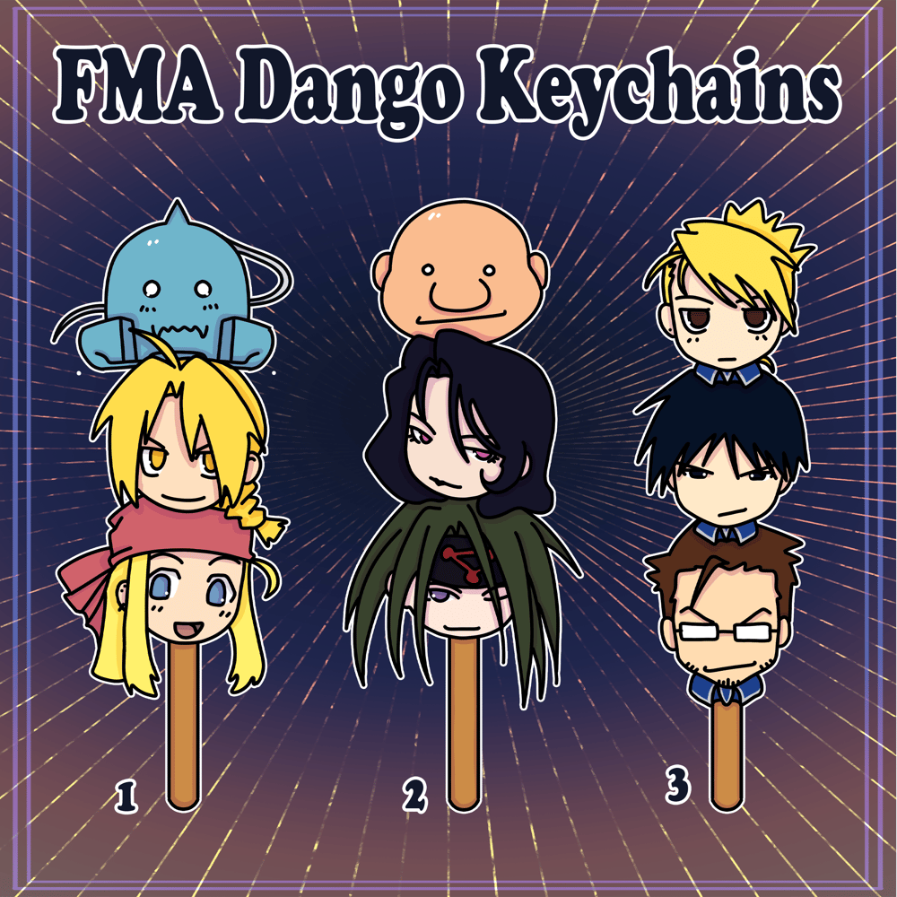 Image of Full Metal Alchemist Dango Keychains
