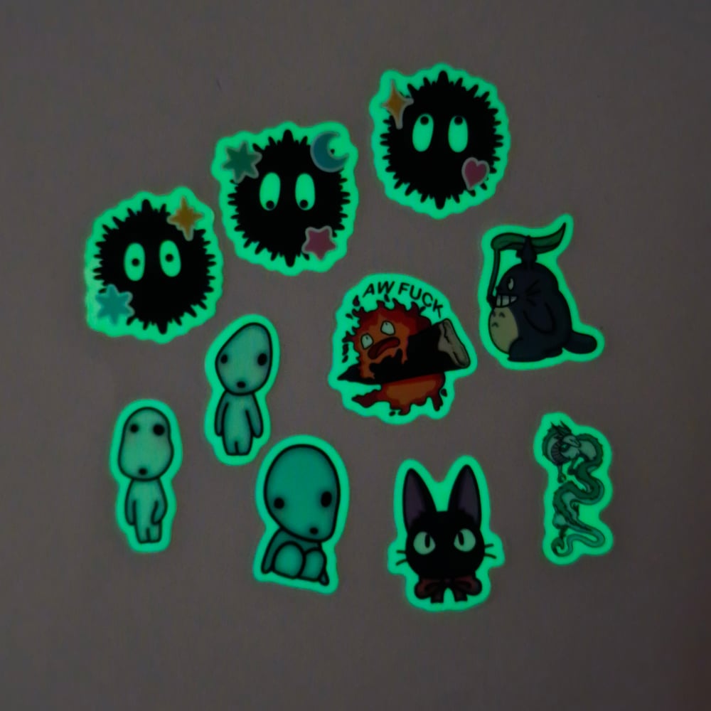 Image of Glow In The Dark Ghibli Stickers
