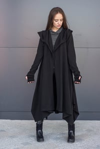 Image 3 of Grunch Cardigan, Black Cape, Women Plus Size Clothing, Gothic Cardigan,  Maxi Cardigan,  Anime cloth