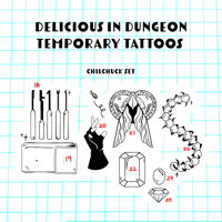 DELICIOUS IN DUNGEON TEMPORARY TATTOOS - CHILCHUCK INDIVIDUALS