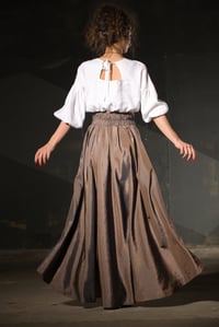 Image 2 of Asymmetrical Skirt additional belt, Party Skirt, Taffeta Skirt, High Waist Maxi Skirt