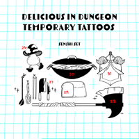 DELICIOUS IN DUNGEON TEMPORARY TATTOOS - SENSHI INDIVIDUALS