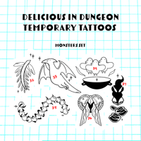 DELICIOUS IN DUNGEON TEMPORARY TATTOOS - MONSTER INDIVIDUALS