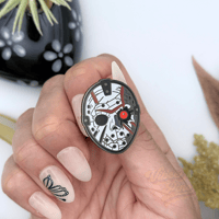 Image 3 of Slasher Enamel Pin – Horror Collectible