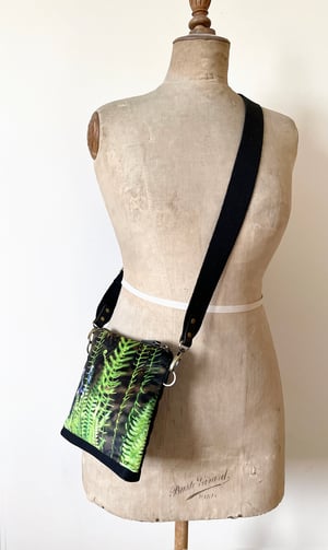 Image of fern + bluebell, mini crossbody bag with canvas crossbody strap
