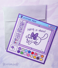 Image 2 of Hang in There!  90s Y2K Card with Envelope Set