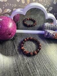 Chunky Red Tiger Eye Bracelet 