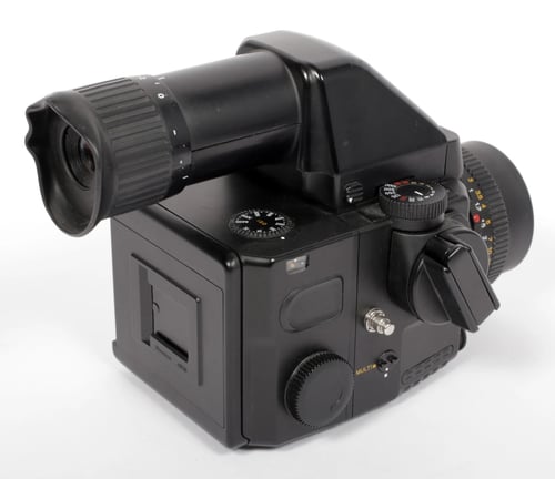 Image of Mamiya M645 Super 6X4.5 medium format camera w/ 80mm lens + metering prism #0370